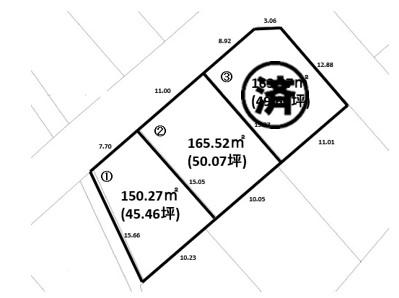 青森市浪館前田2①_区画図