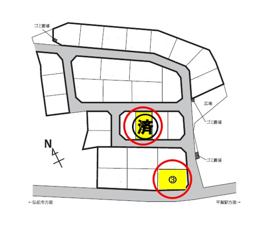 平川市大光寺一滝本③_区画図